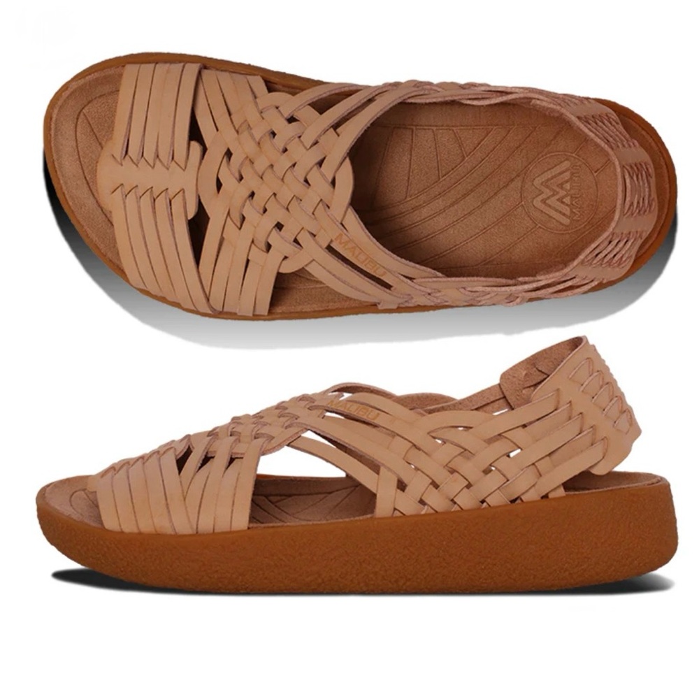 Free People Malibu Canyon Vegan Sunrise Leather Sandals